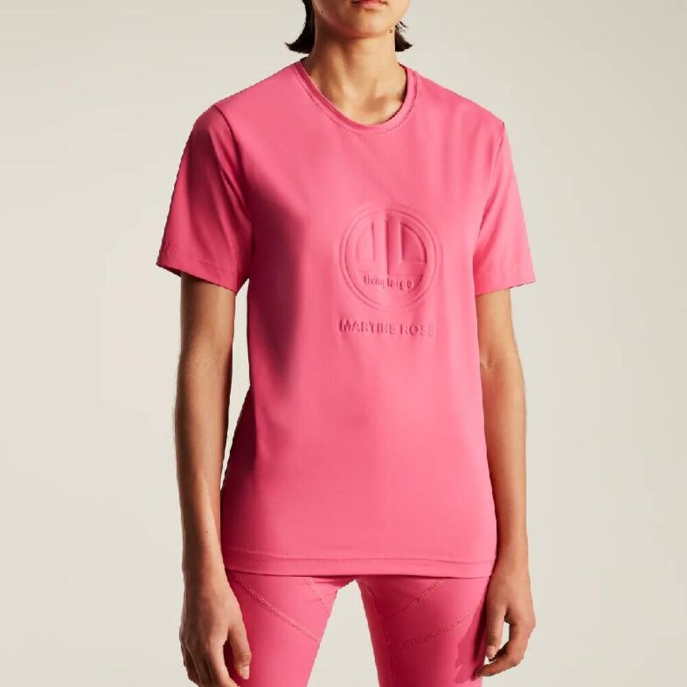 BNWT SS22 MARTINE ROSE EMBOSSED FITTED STRETCH TSHIRT P L